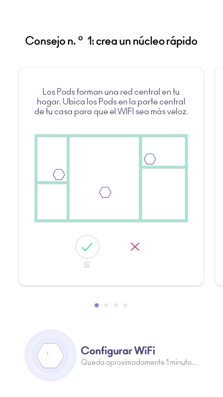 HomePass app, pod tip 1 screen