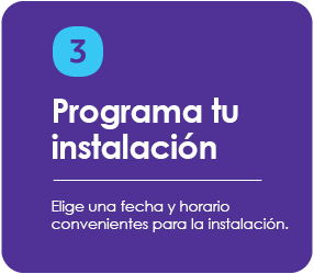 Paso 3: Programa tu fecha y horario de instalación.